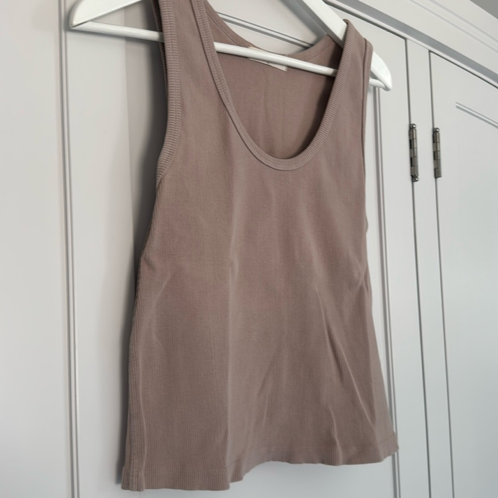 Perfectwhitetee Women's Beige Tank Top